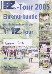 PZ-Tour Ehrenurkunde
