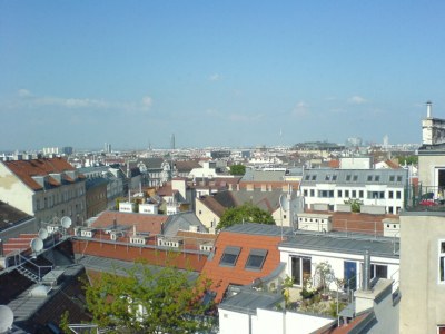 Ausblick aus meinem Zimmer im siebten Stock