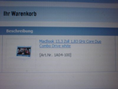 Bildschirmfotografie: Macbookkauf