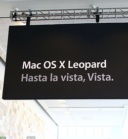 Hasta la vista, Vista. Webebanner von Apple.