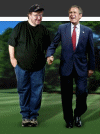 Michael Moore und George W. Bush